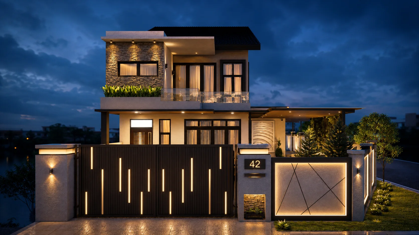 Bukit Impian premium landed exterior design visualisation