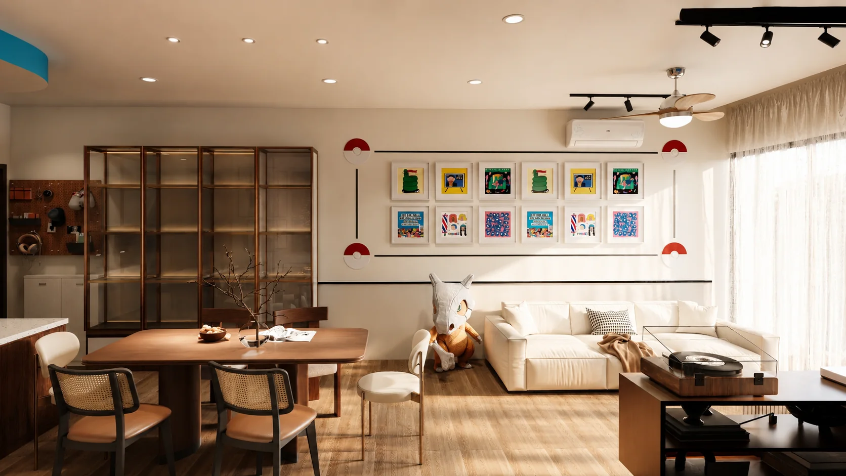 M Minori living and dining room renovation package design visualisation
